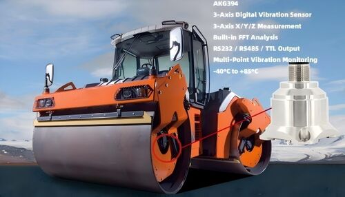 Latest company news about Sensor de vibración AKG394 de 3 ejes para monitorización de vibraciones de rodillo compactador
