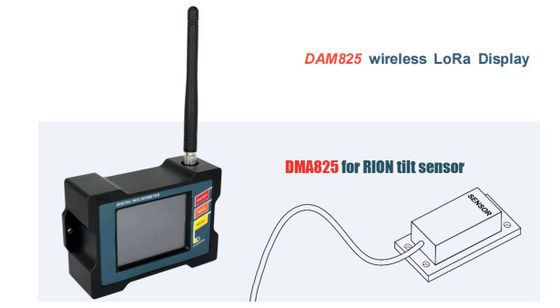 Unidad de visualización de inclinómetro inalámbrico DAM825, monitor de pantalla LoRa inalámbrico